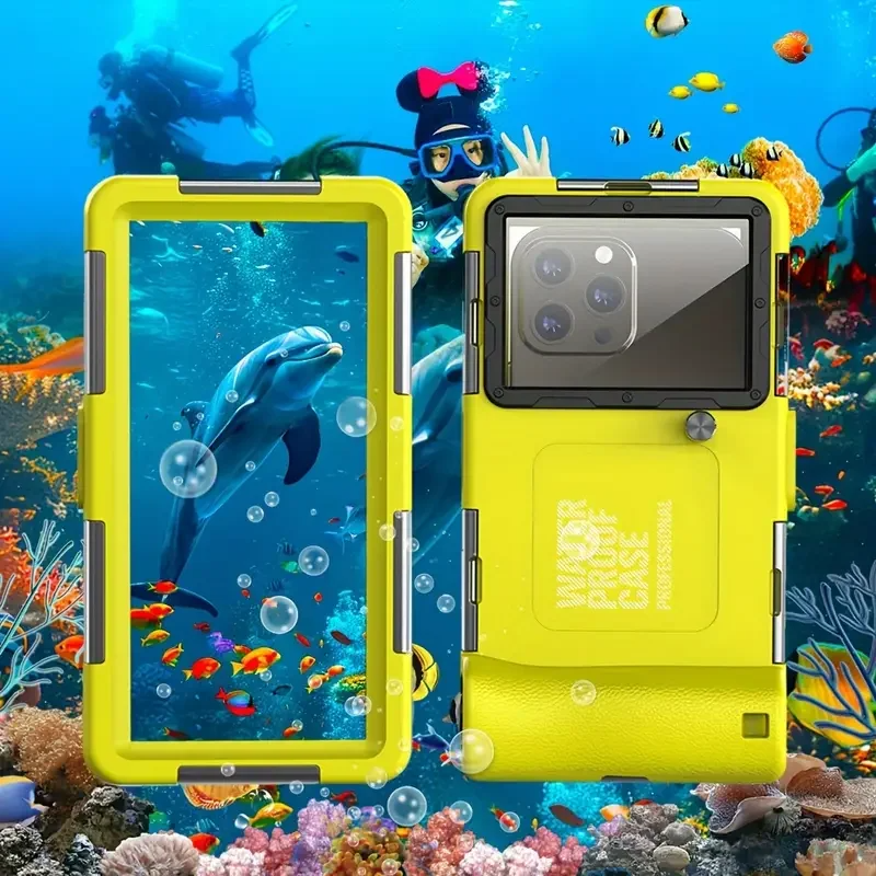 Rugged iPhone Case — IP68 Waterproof 15m/50ft Diving Pouch with Shockproof PC+TPU Seal, Anti-Scratch Protection and Lanyard for Underwater Photography