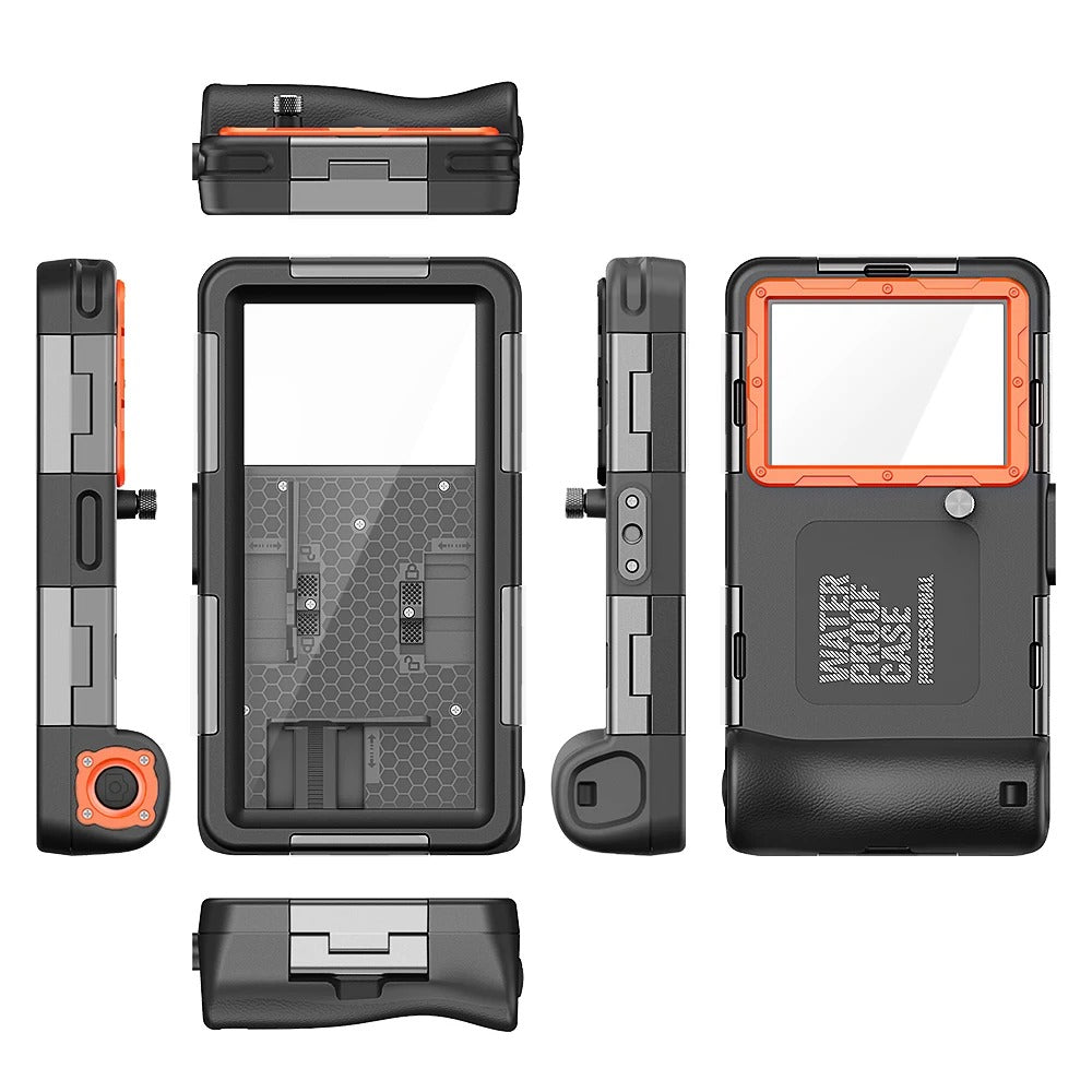 Rugged iPhone Case — IP68 Waterproof 15m/50ft Diving Pouch with Shockproof PC+TPU Seal, Anti-Scratch Protection and Lanyard for Underwater Photography