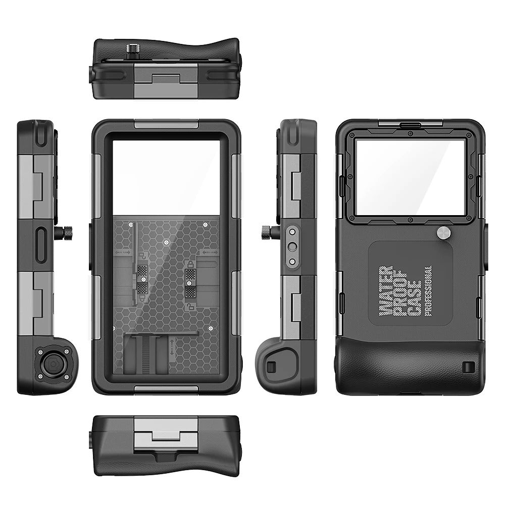 Rugged iPhone Case — IP68 Waterproof 15m/50ft Diving Pouch with Shockproof PC+TPU Seal, Anti-Scratch Protection and Lanyard for Underwater Photography