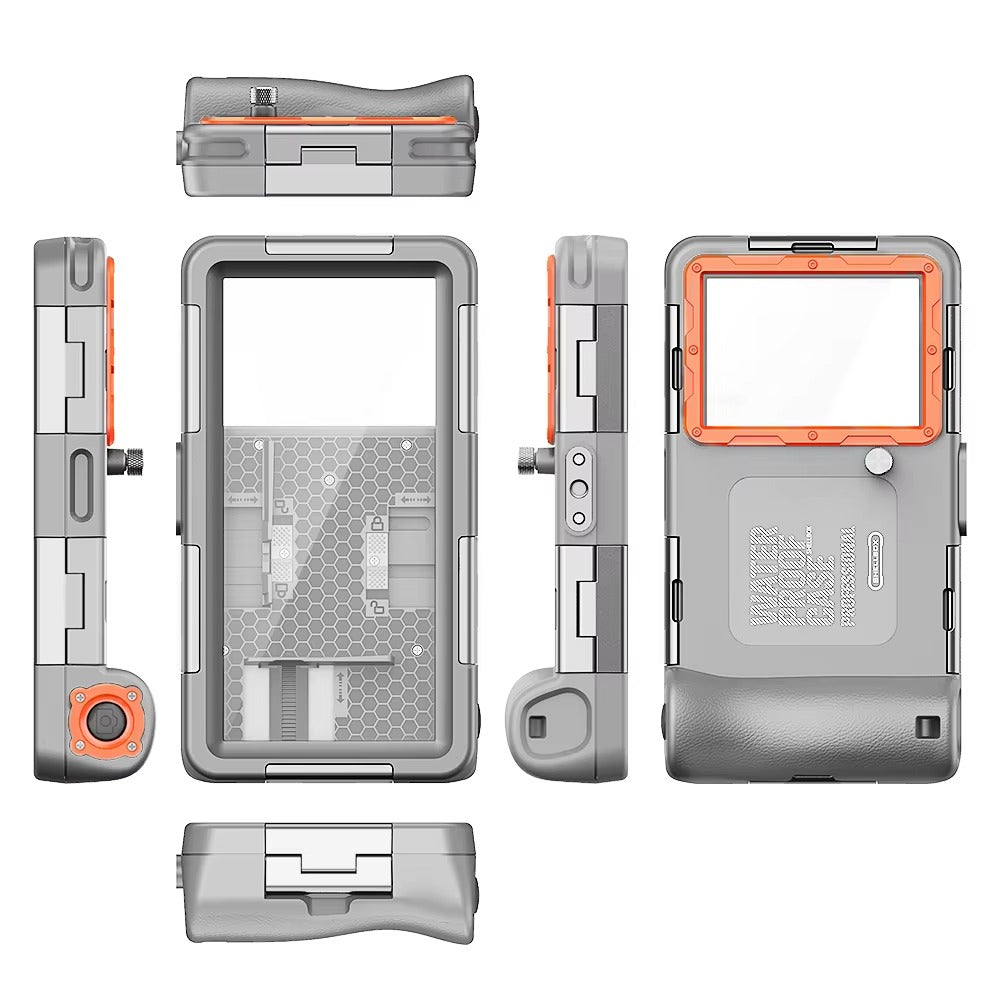 Rugged iPhone Case — IP68 Waterproof 15m/50ft Diving Pouch with Shockproof PC+TPU Seal, Anti-Scratch Protection and Lanyard for Underwater Photography