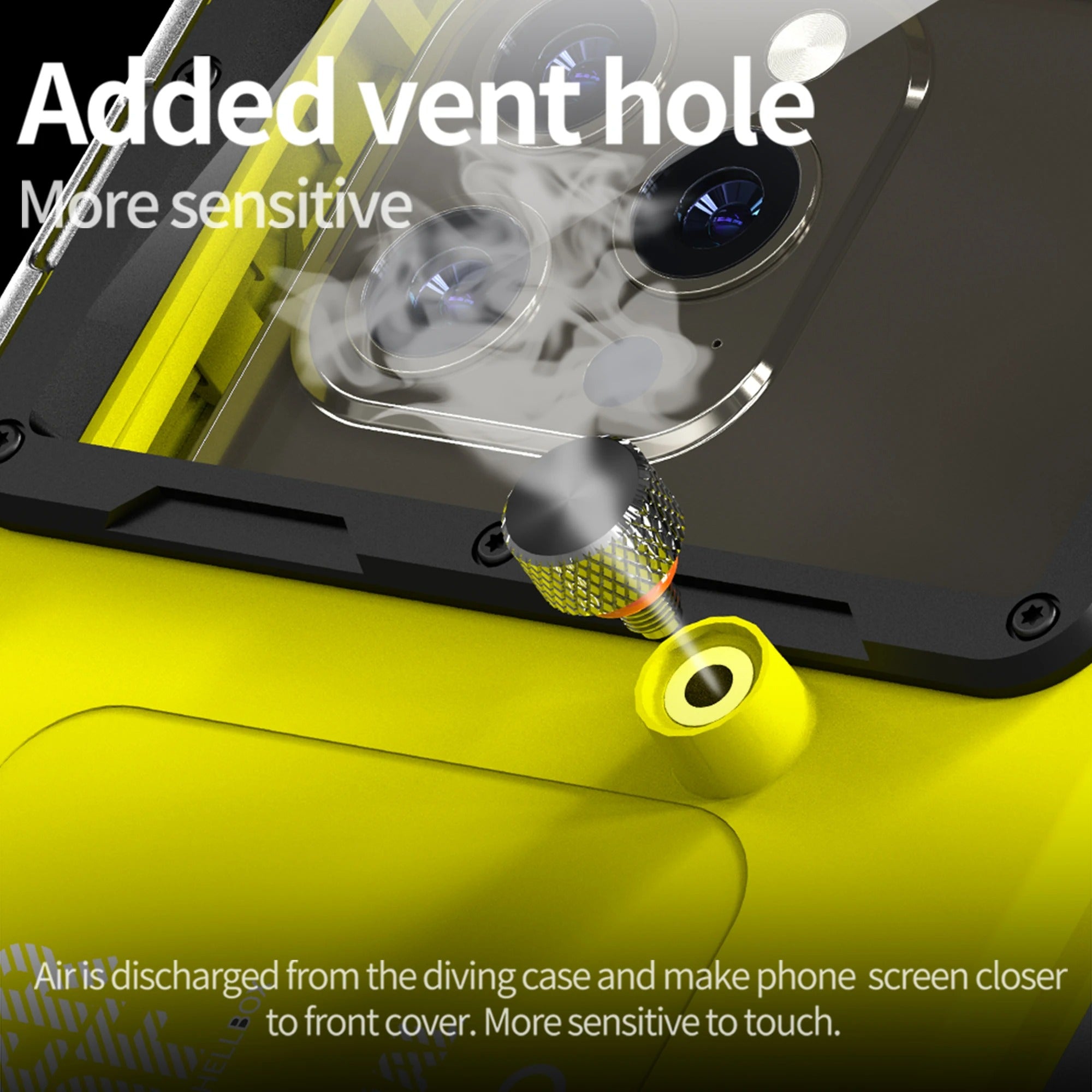 Rugged iPhone Case — IP68 Waterproof 15m/50ft Diving Pouch with Shockproof PC+TPU Seal, Anti-Scratch Protection and Lanyard for Underwater Photography