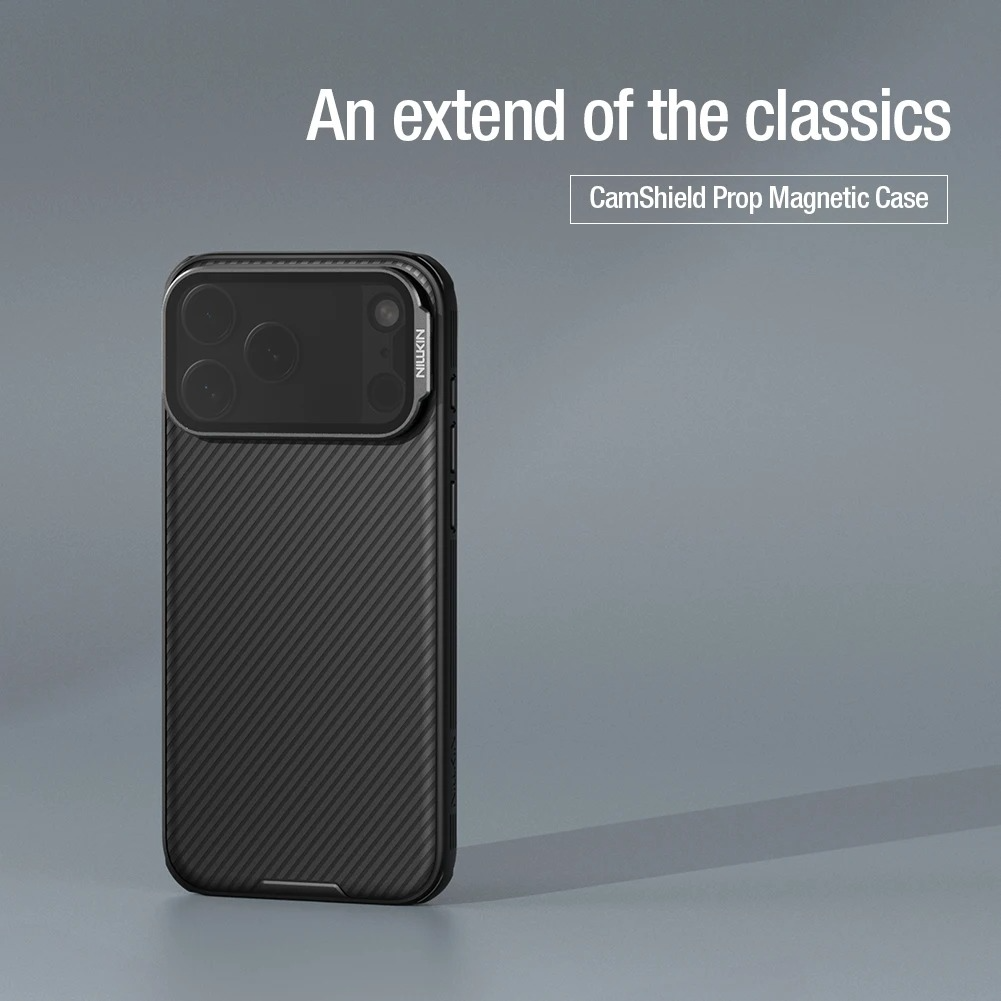 Rugged iPhone Case — MagSafe CamShield Cover with Foldable Lens Stand, Shockproof Textured PC Half-Wrapped Non-Slip Protective Design