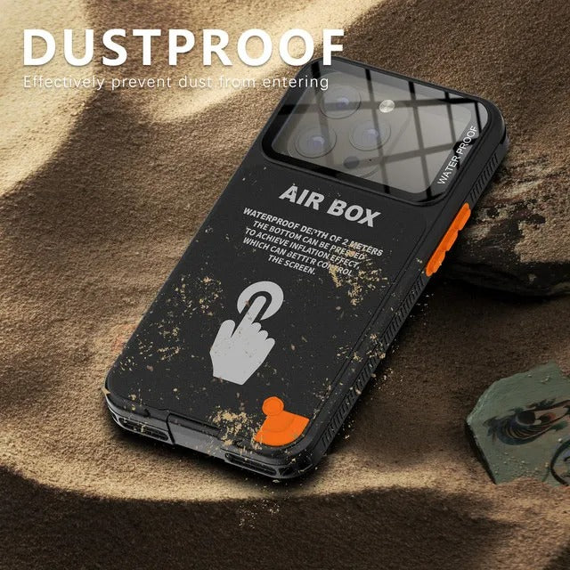 Rugged iPhone Case — IP68 Waterproof Full Protection Cover for Underwater Photography with Dropproof Dustproof Outdoor Design