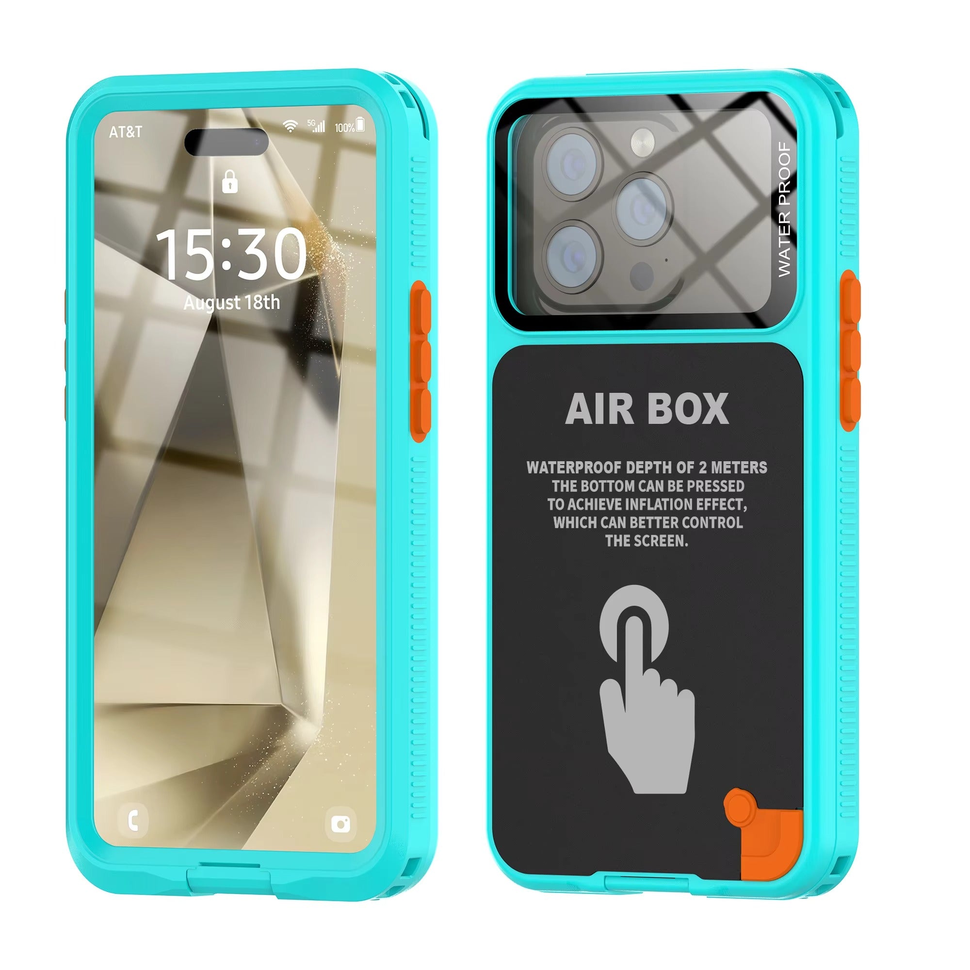 Rugged iPhone Case — IP68 Waterproof Full Protection Cover for Underwater Photography with Dropproof Dustproof Outdoor Design