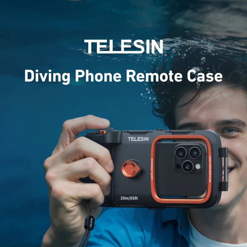 Rugged iPhone Case — Waterproof Diving Housing with 20m/65ft Underwater Protection, Bluetooth Photo & Video Control and Full-Coverage IP68 Surfing & Snorkeling Design