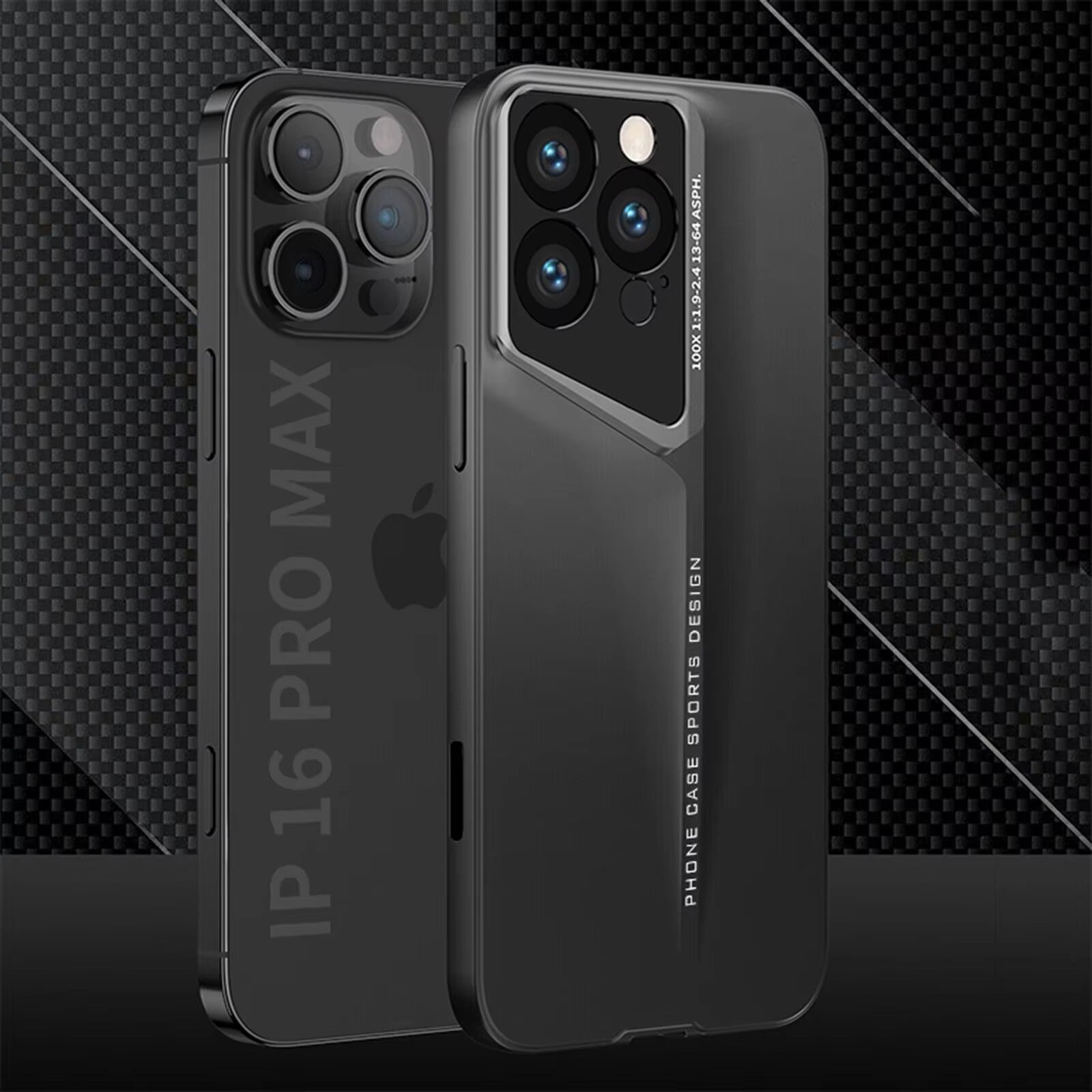 Ultra-Slim iPhone Case — Matte Hard PC Shockproof Cover with Frosted Lens Protection, Anti-Fingerprint Anti-Scratch Non-Slip Design
