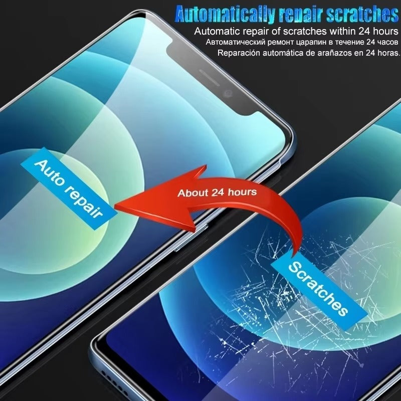 Ultra-Slim iPhone Hydrogel Screen Protector – Flexible Full Cover Protective Film with Smooth Touch Feel, Scratch Resistance & Impact-Absorbing Display Protection