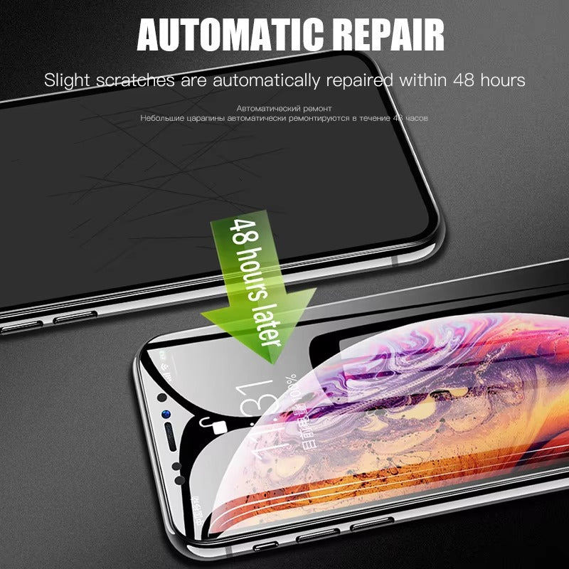 Ultra-Slim iPhone Hydrogel Screen Protector – Flexible Full Cover Protective Film with Smooth Touch Feel, Scratch Resistance & Impact-Absorbing Display Protection