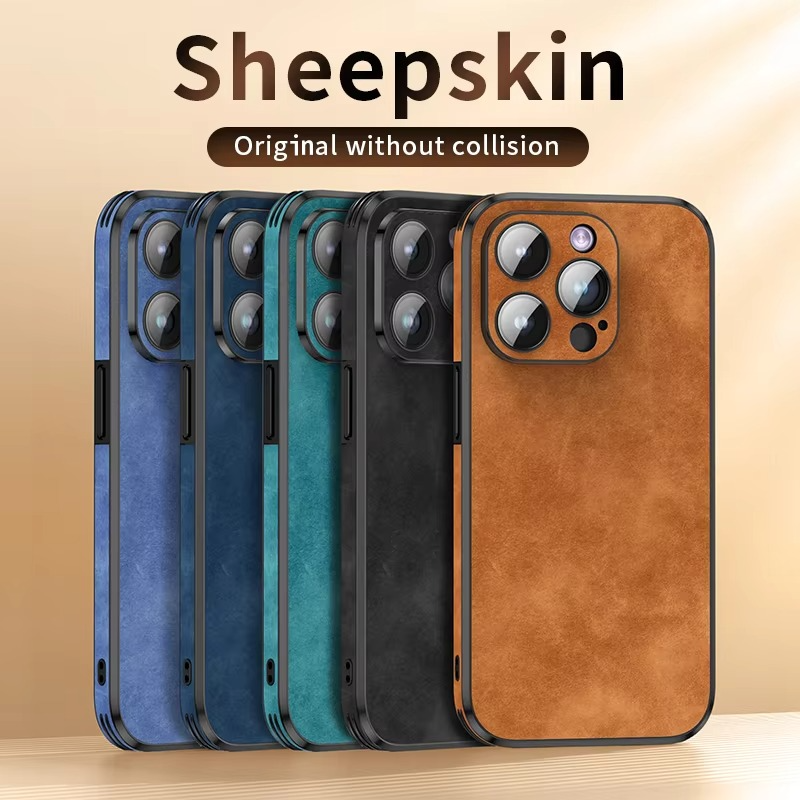 Luxury iPhone Case — Leather Bumper Cover with Lens Protection, Shockproof Full-Coverage Design, Magnetic Wireless Charging Compatibility and Anti-Fingerprint Scratch-Resistant Finish