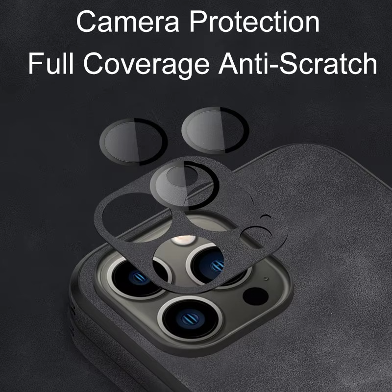 Luxury iPhone Case — Leather Bumper Cover with Lens Protection, Shockproof Full-Coverage Design, Magnetic Wireless Charging Compatibility and Anti-Fingerprint Scratch-Resistant Finish