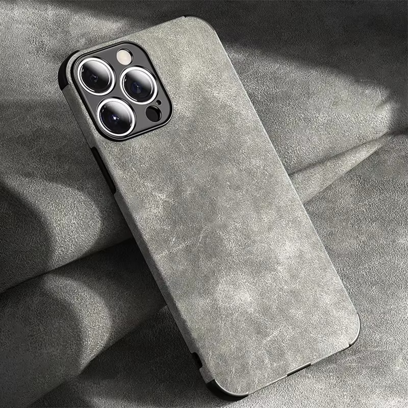 Luxury iPhone Case — Leather Bumper Cover with Lens Protection, Shockproof Full-Coverage Design, Magnetic Wireless Charging Compatibility and Anti-Fingerprint Scratch-Resistant Finish