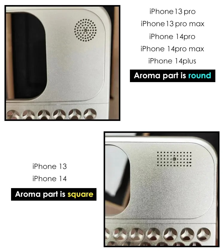 Premium iPhone Case — Metal Heat Dissipation Hollow Aluminum Alloy Cover with Rimless Cooling Design, Fragrance Feature and Anti-Fingerprint Scratch-Resistant Protection