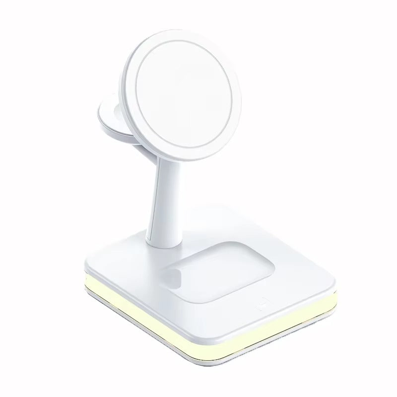 Elite iPhone 3-in-1 Magnetic Wireless Charging Station, 30W Fast-Charge Stand with LED Lamp and Built-In Cooling Fan