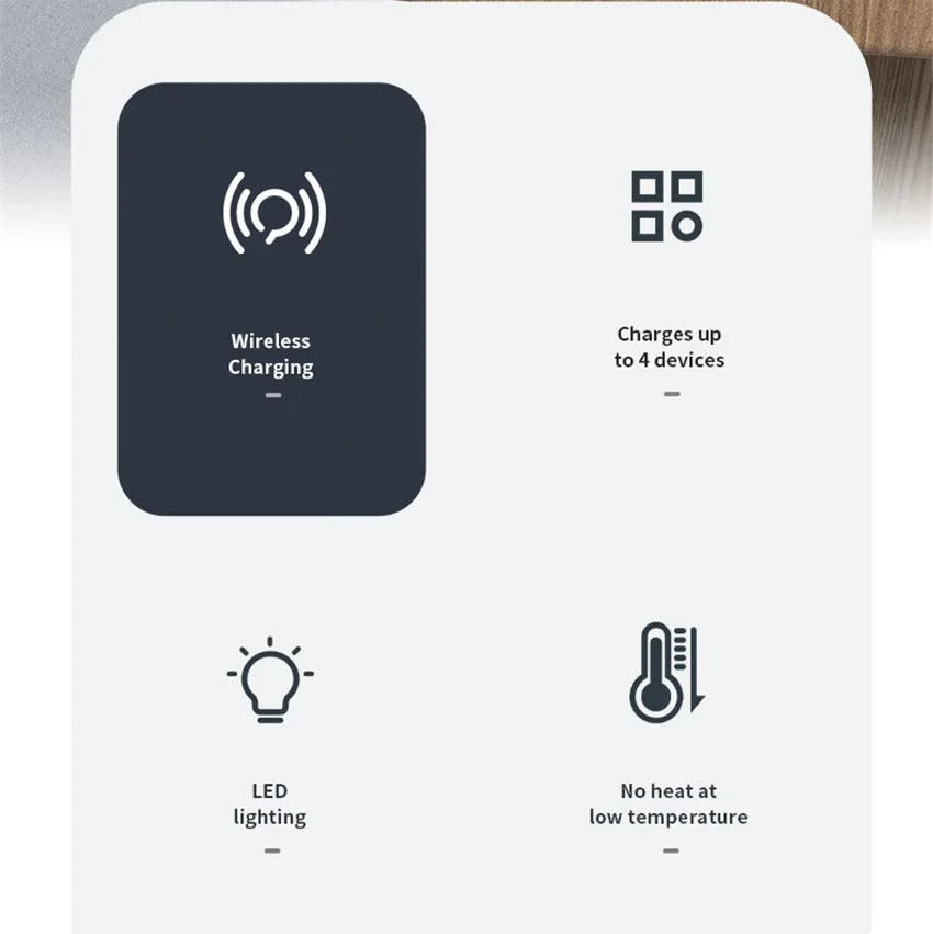 Elite iPhone 3-in-1 Magnetic Wireless Charging Station, 30W Fast-Charge Stand with LED Lamp and Built-In Cooling Fan