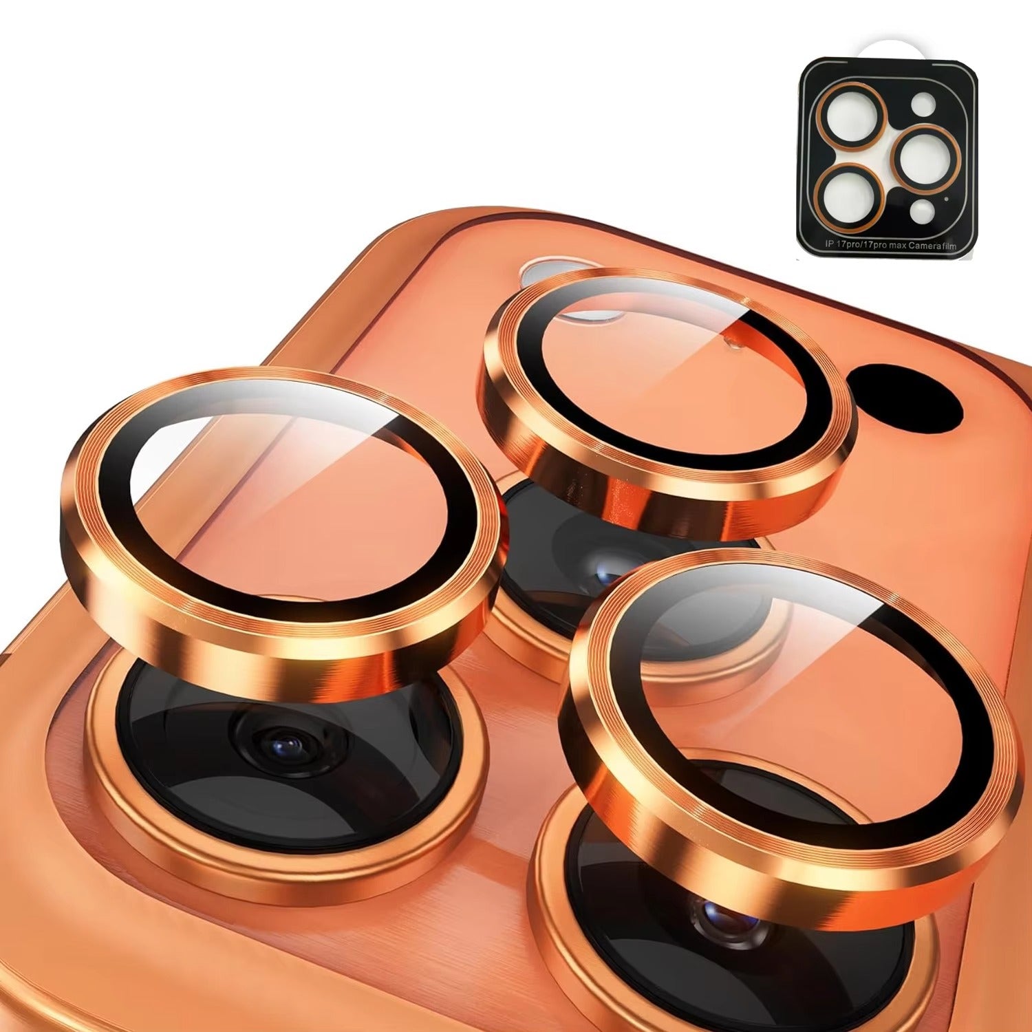 Elite iPhone Aluminum Alloy Camera Lens Protector, Tempered Glass Lens Film with Full Coverage, Scratch Resistance & Impact Protection