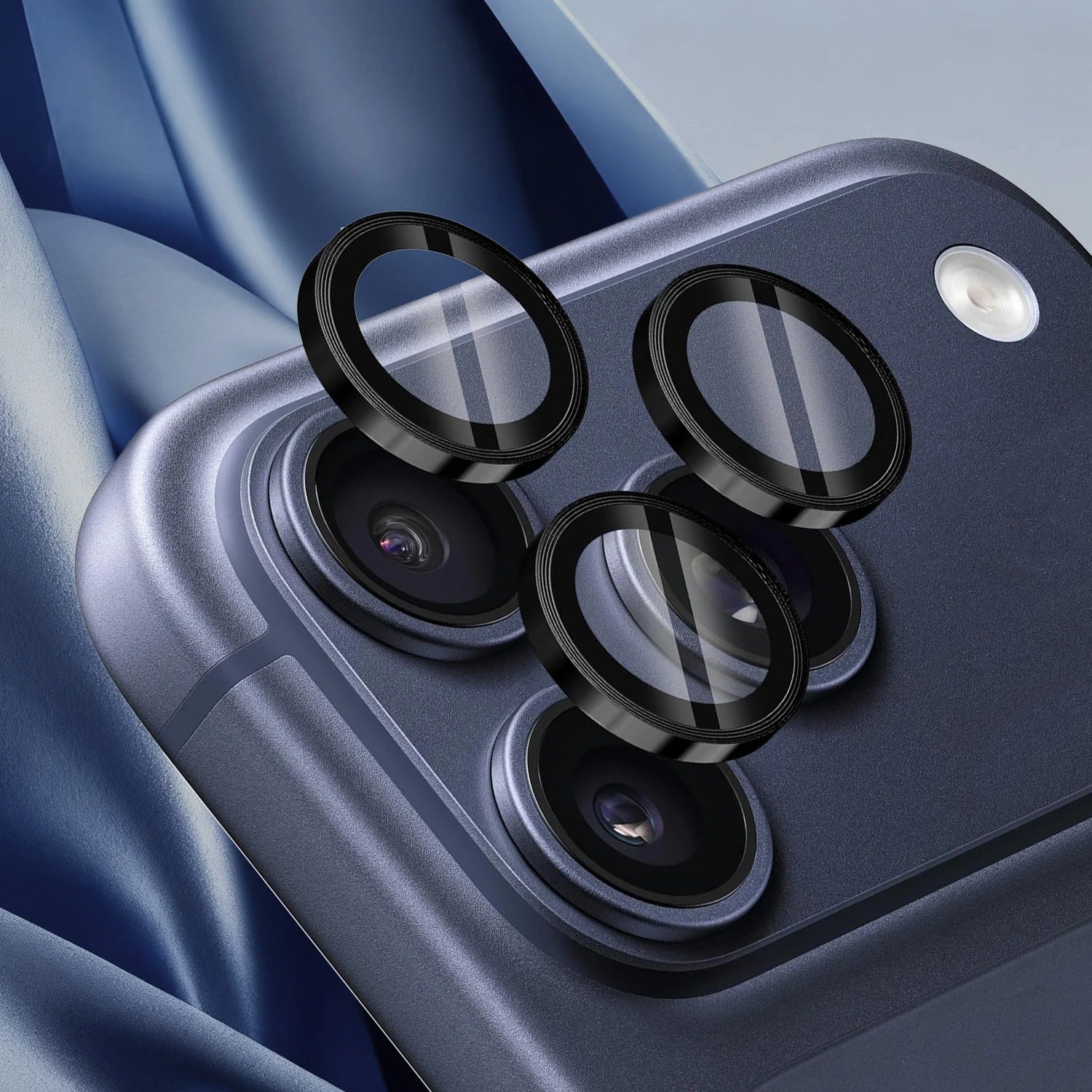 Elite iPhone Aluminum Alloy Camera Lens Protector, Tempered Glass Lens Film with Full Coverage, Scratch Resistance & Impact Protection