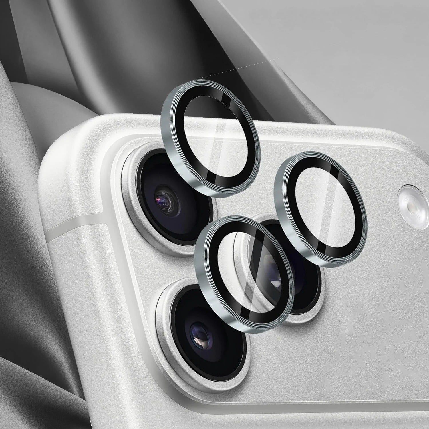 Elite iPhone Aluminum Alloy Camera Lens Protector, Tempered Glass Lens Film with Full Coverage, Scratch Resistance & Impact Protection