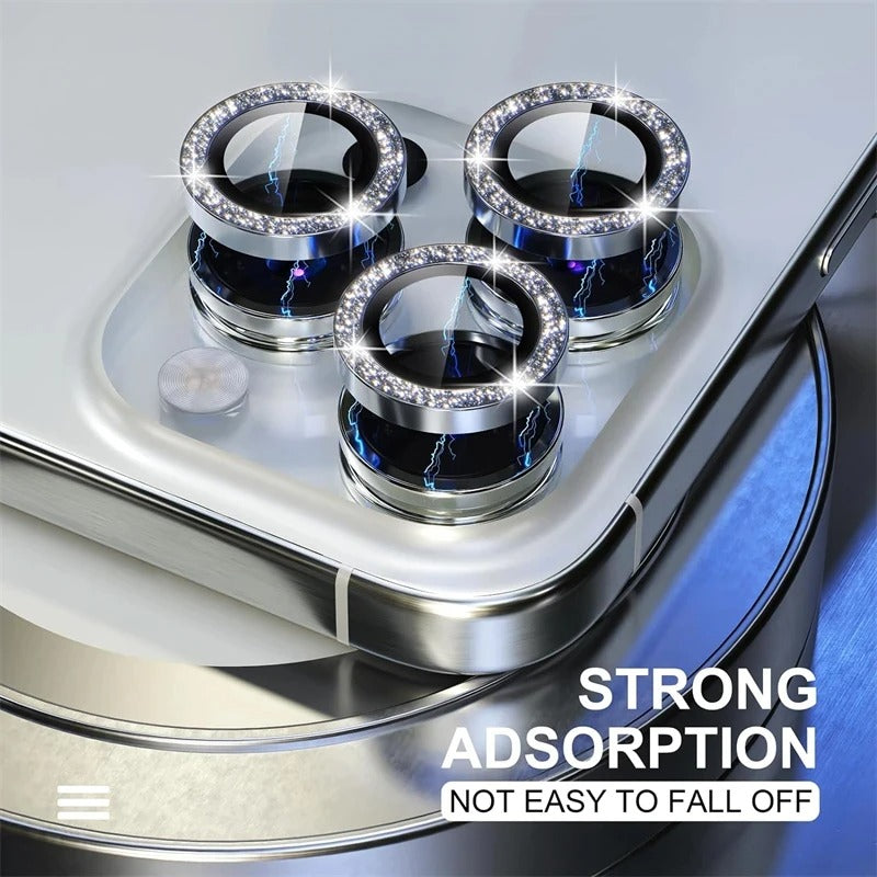 Elite iPhone Camera Lens Protector – Diamond Metal Protective Glass with Precision Fit, Scratch Resistance & Shatter Protection for Rear Camera Lenses
