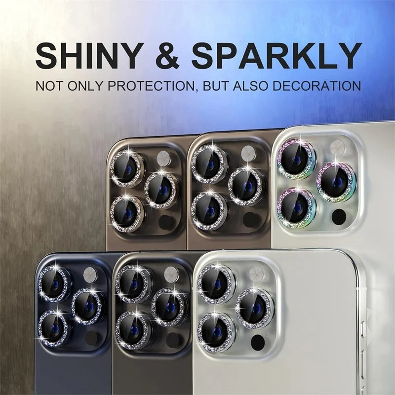 Elite iPhone Camera Lens Protector – Diamond Metal Protective Glass with Precision Fit, Scratch Resistance & Shatter Protection for Rear Camera Lenses