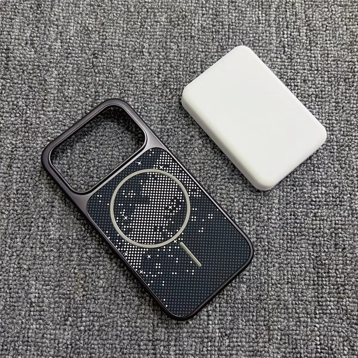 Elite iPhone Case — MagSafe Electroplated Carbon Fiber Cover with Shockproof Scratch-Resistant Protection and Lightweight Wireless-Charging Design