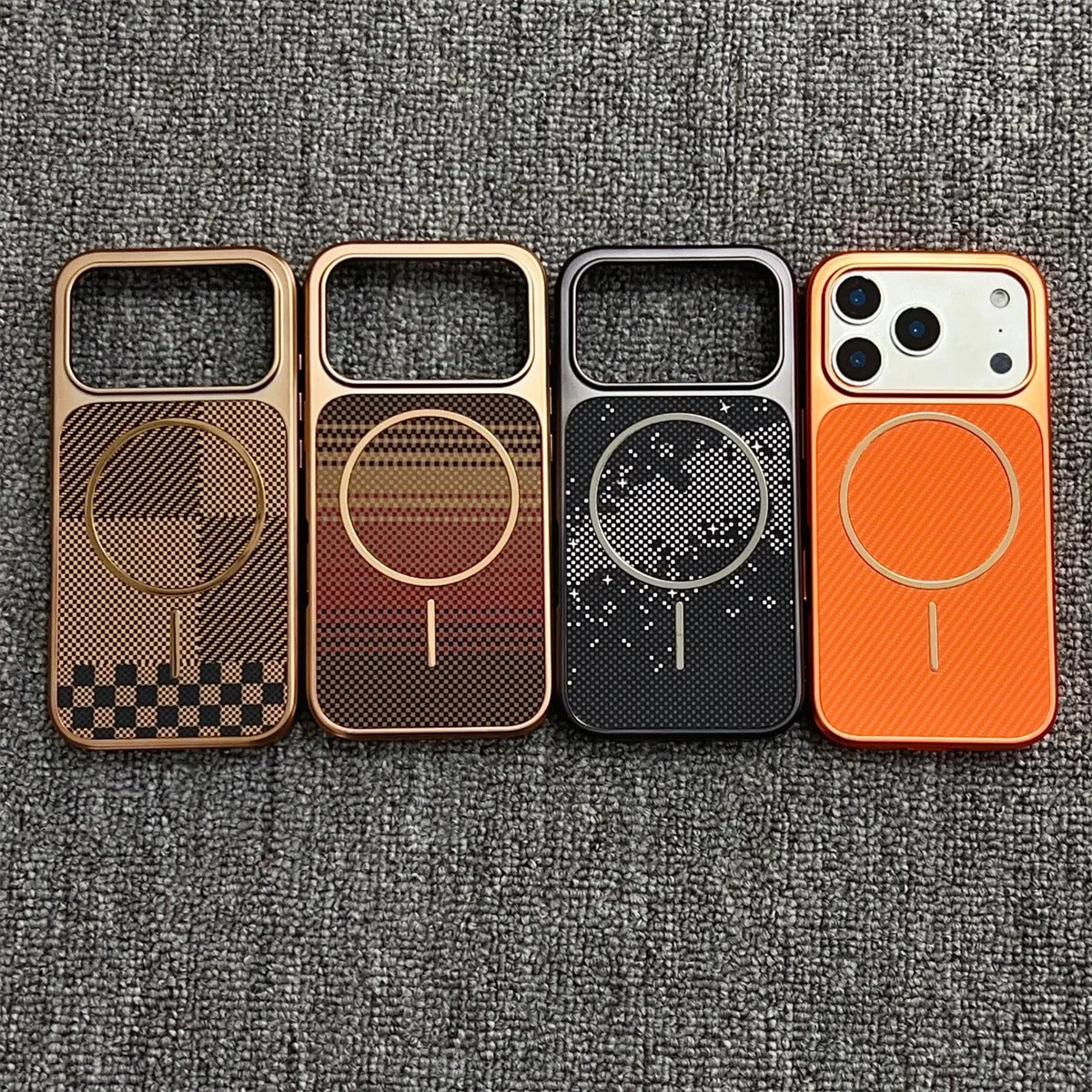 Elite iPhone Case — MagSafe Electroplated Carbon Fiber Cover with Shockproof Scratch-Resistant Protection and Lightweight Wireless-Charging Design