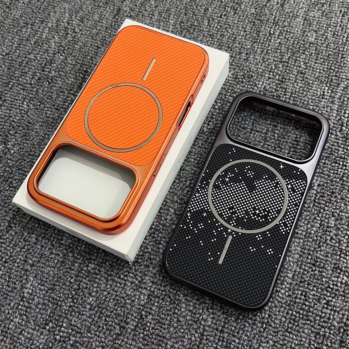 Elite iPhone Case — MagSafe Electroplated Carbon Fiber Cover with Shockproof Scratch-Resistant Protection and Lightweight Wireless-Charging Design