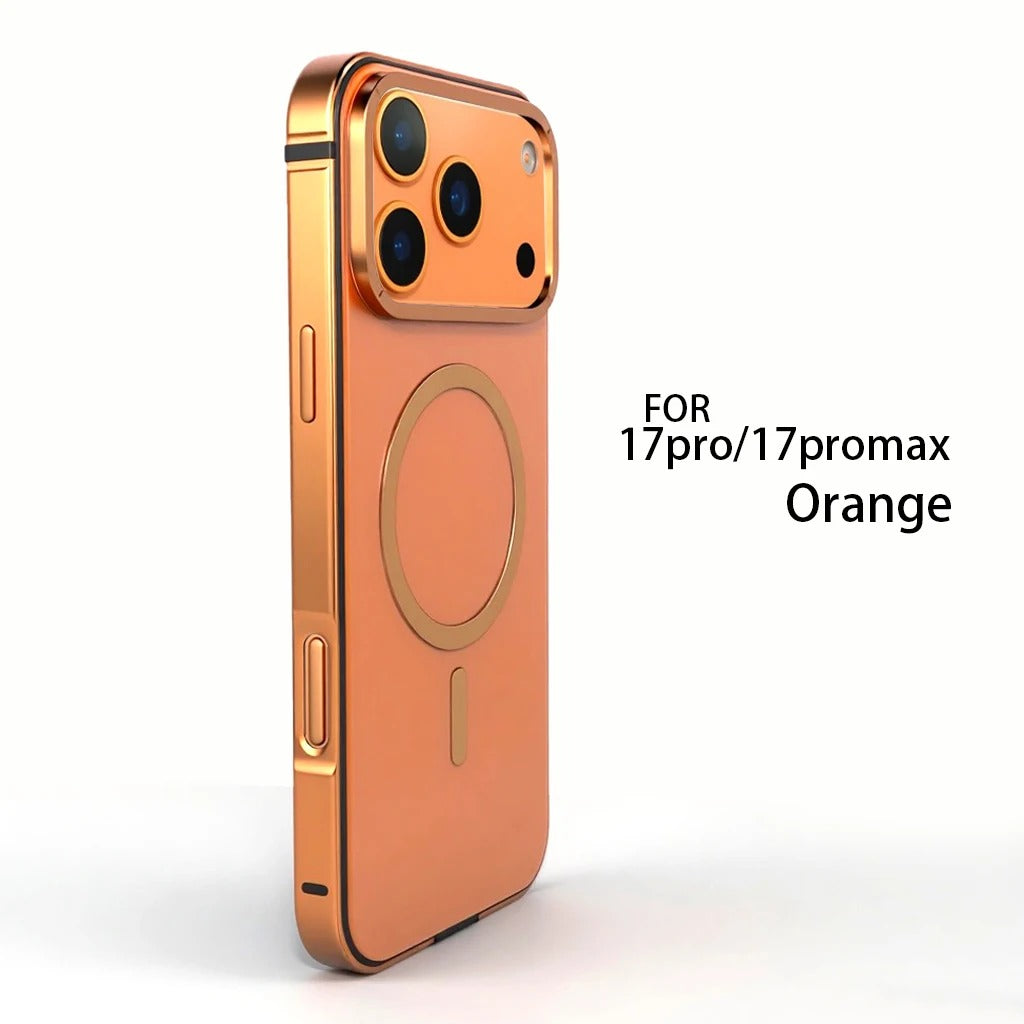 Elite iPhone Case — MagSafe Magnetic Metal-Frame Protective Cover with Aluminum Alloy Anti-Drop Design and High-End Shock-Resistant Build