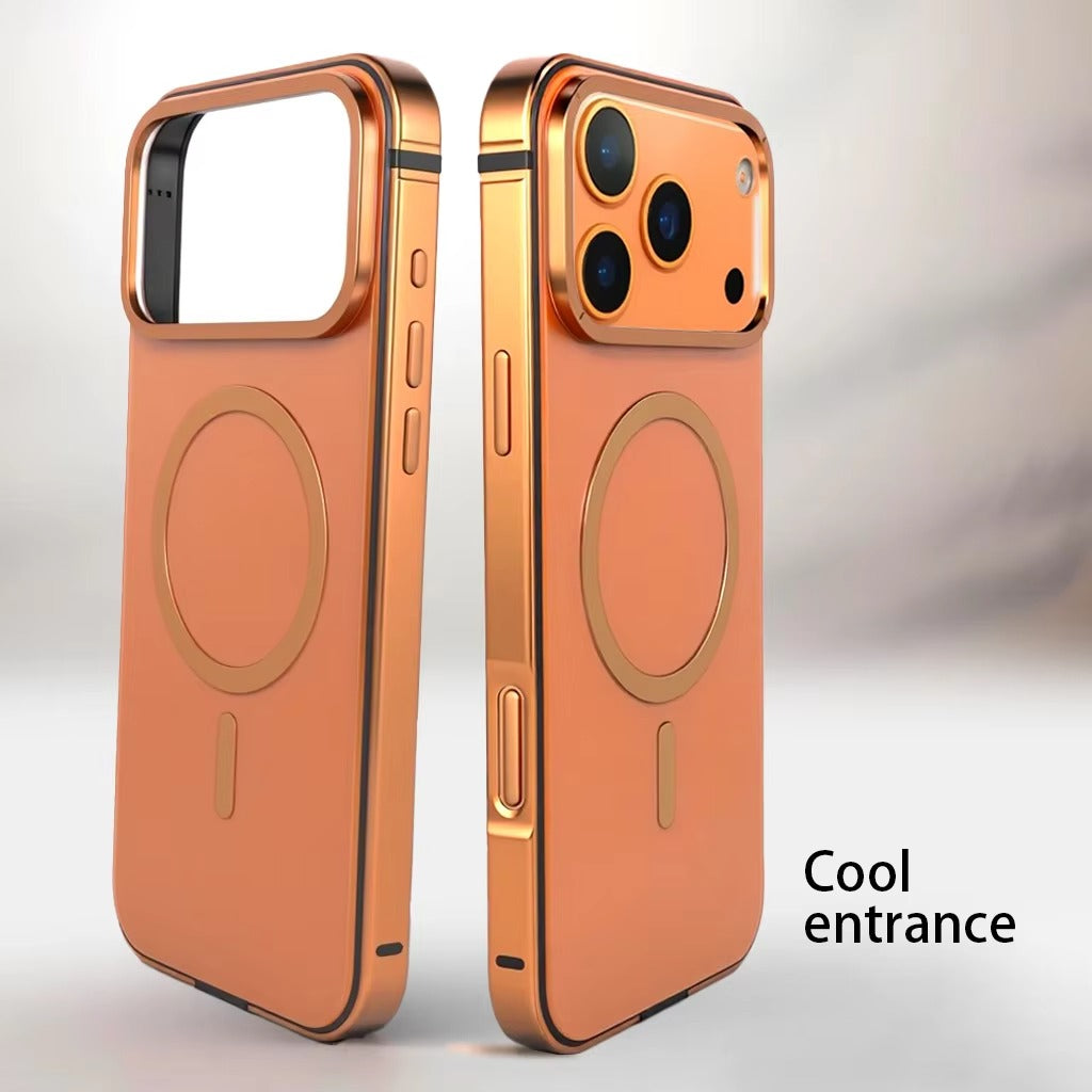 Elite iPhone Case — MagSafe Magnetic Metal-Frame Protective Cover with Aluminum Alloy Anti-Drop Design and High-End Shock-Resistant Build