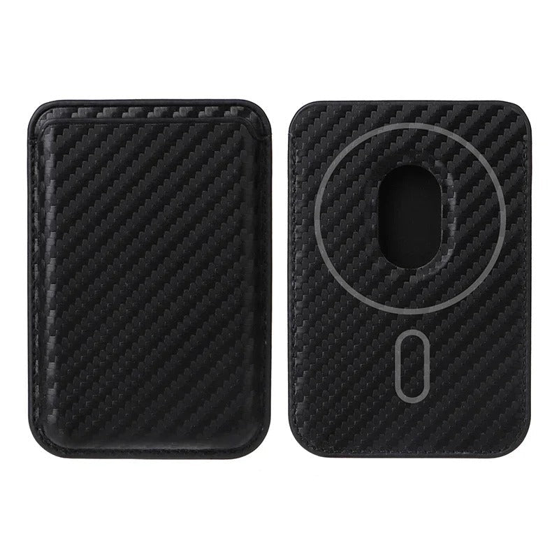 Elite iPhone MagSafe Carbon Fiber Card Holder Wallet, Strong Magnetic Slim Case with Secure ID & Credit Card Storage