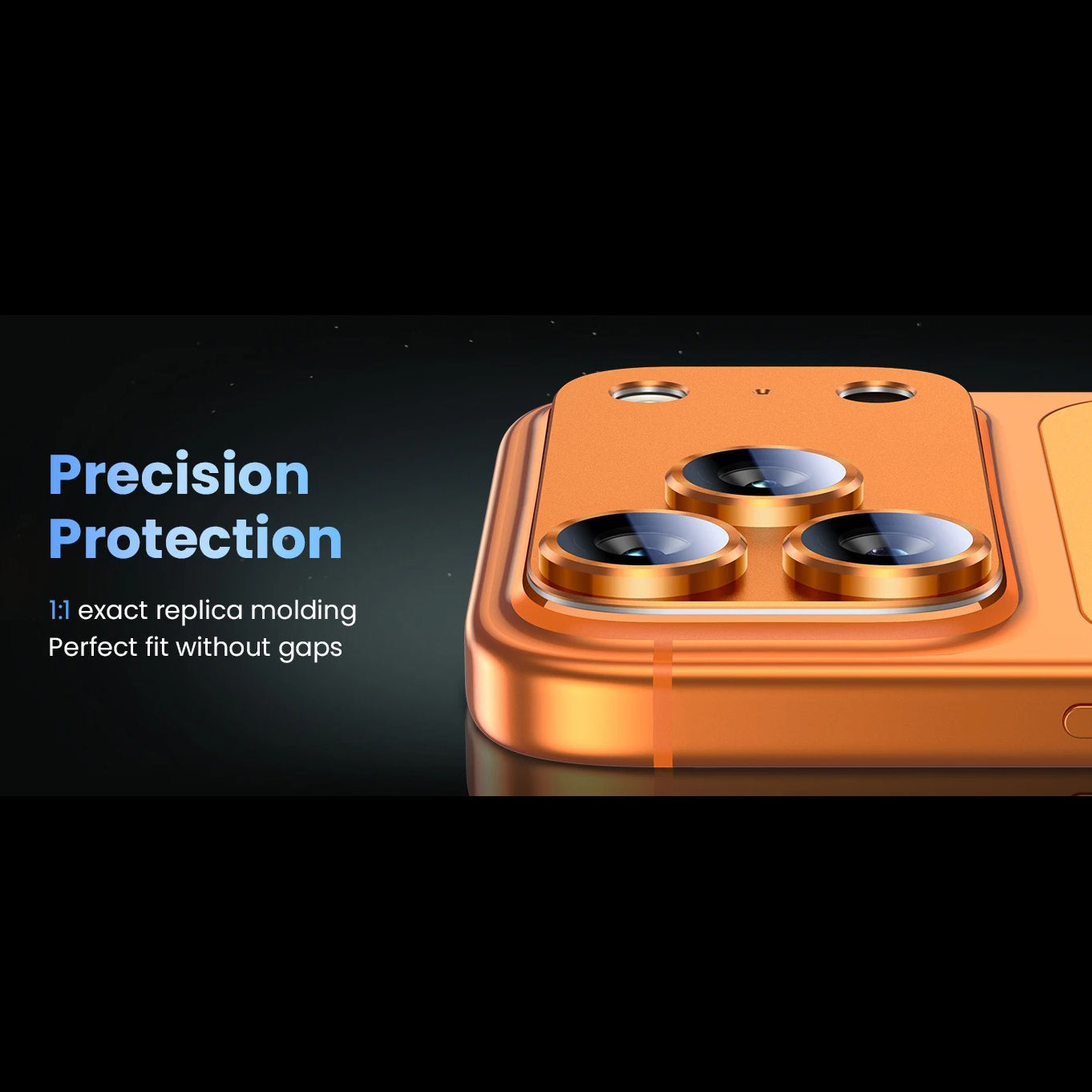 Elite iPhone Metal Camera Lens Protector, Tempered Glass Lens Cover with Precision Fit, Scratch Resistance & Impact Protection