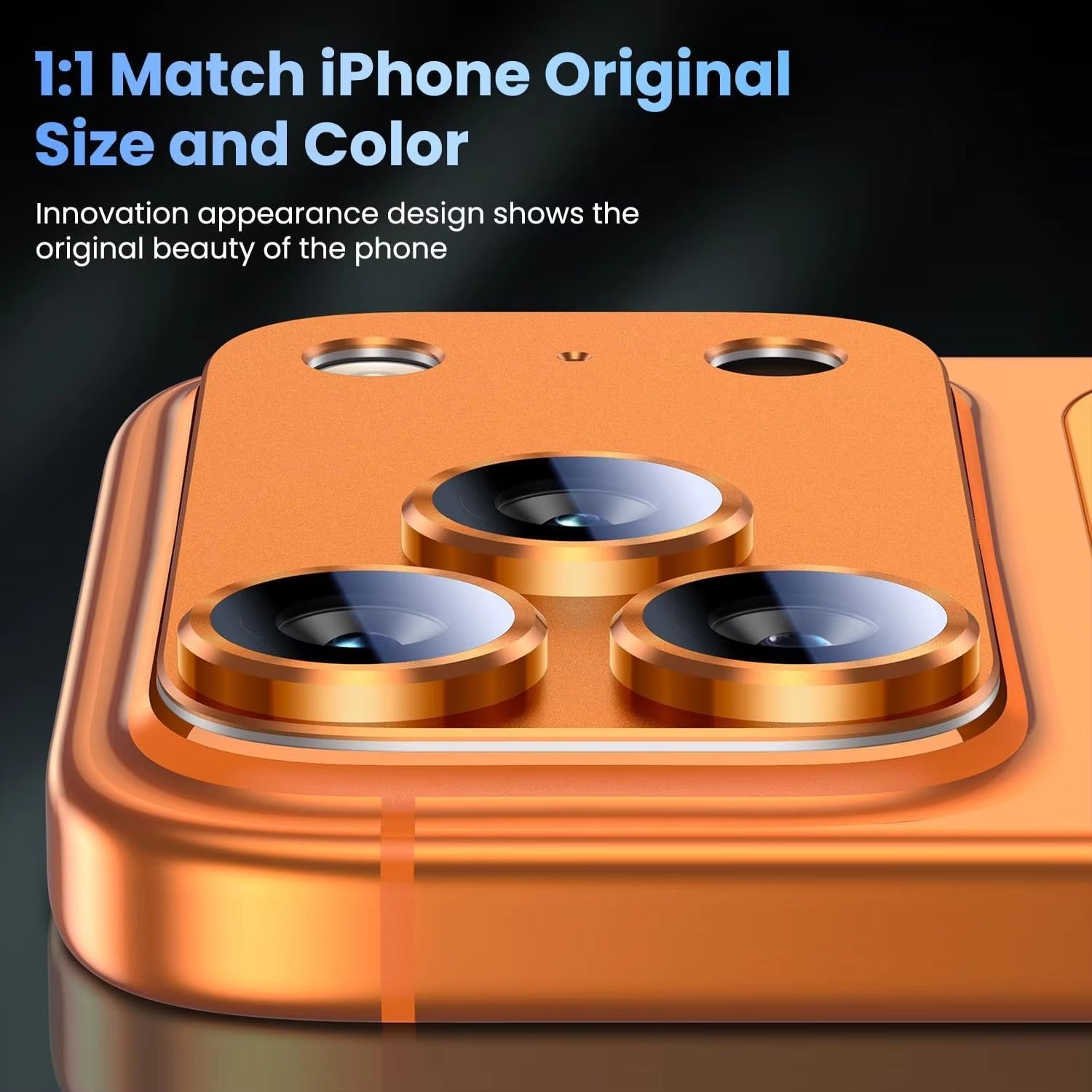 Elite iPhone Metal Camera Lens Protector, Tempered Glass Lens Cover with Precision Fit, Scratch Resistance & Impact Protection