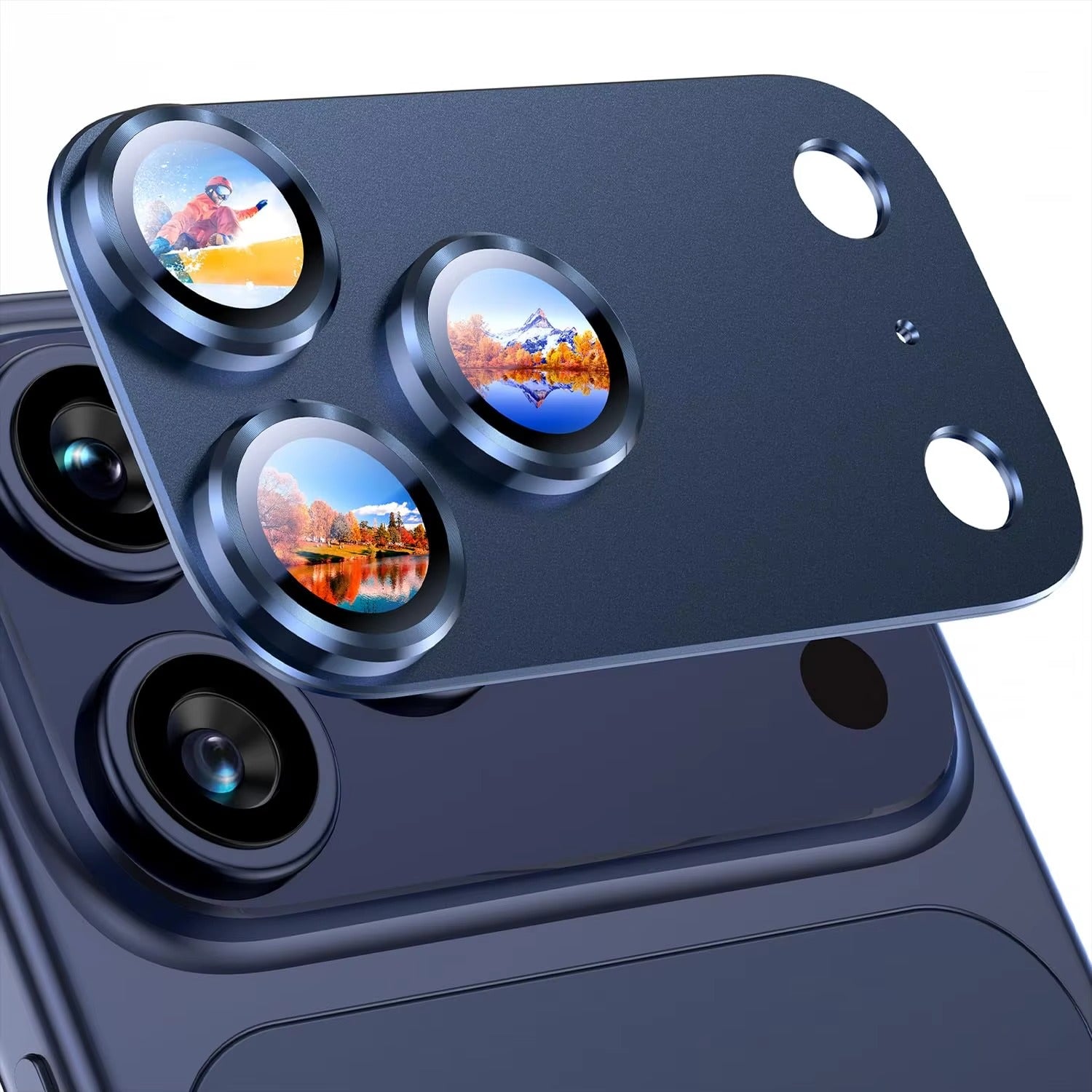 Elite iPhone Metal Camera Lens Protector, Tempered Glass Lens Cover with Precision Fit, Scratch Resistance & Impact Protection