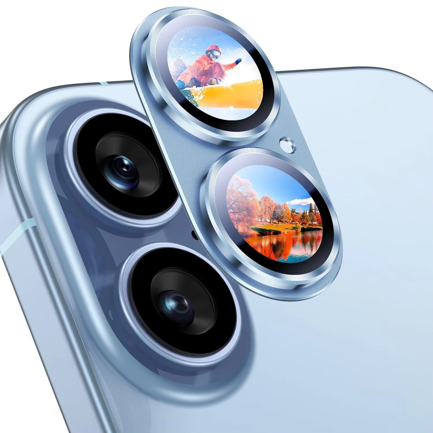 Elite iPhone Metal Camera Lens Protector, Tempered Glass Lens Cover with Precision Fit, Scratch Resistance & Impact Protection