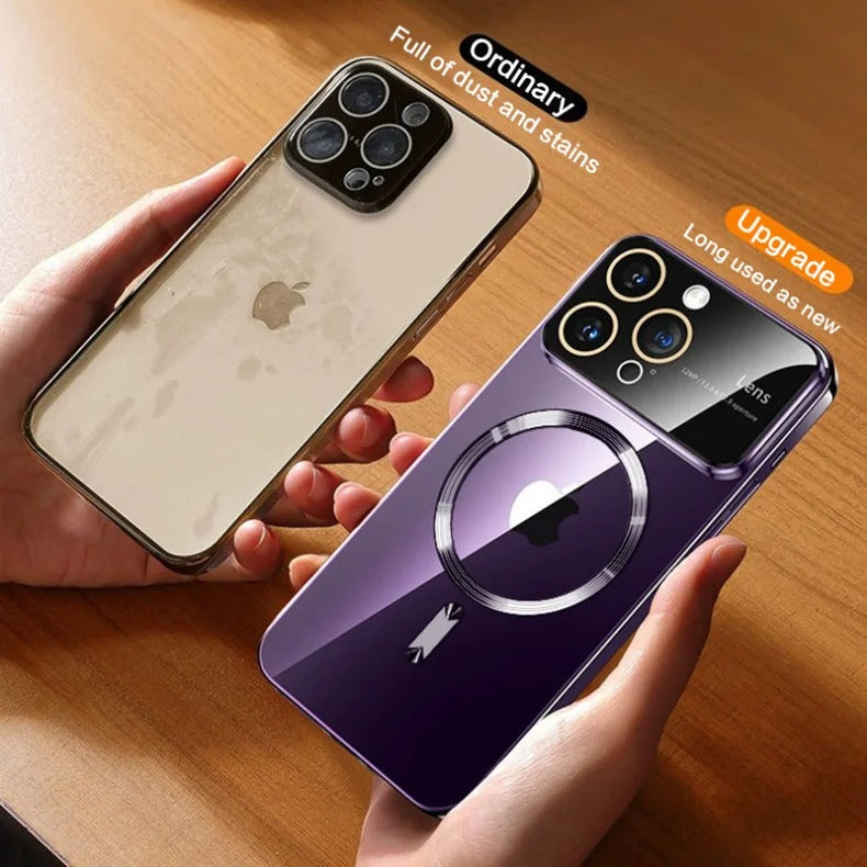Fashion iPhone Case MagSafe Compatible Clear Cover — Large Camera Protection, Magnetic Wireless Charging, Shockproof Anti-Fingerprint Scratch-Resistant Design
