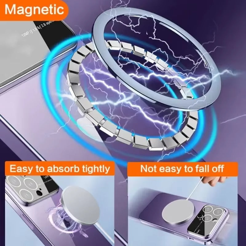 Fashion iPhone Case MagSafe Compatible Clear Cover — Large Camera Protection, Magnetic Wireless Charging, Shockproof Anti-Fingerprint Scratch-Resistant Design