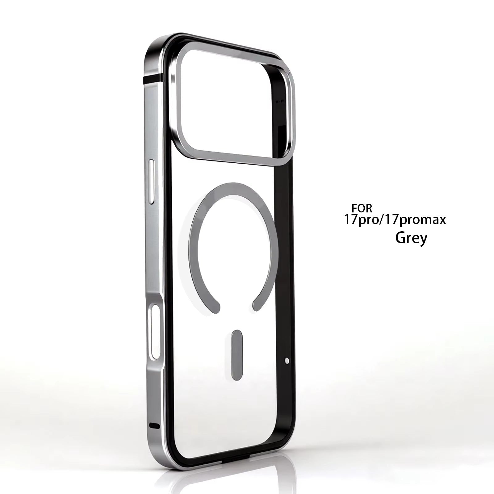 High-End iPhone Case — MagSafe Magnetic Aluminum Alloy Frame with HD Acrylic Backplate, Shock-Resistant Premium Protective Cover