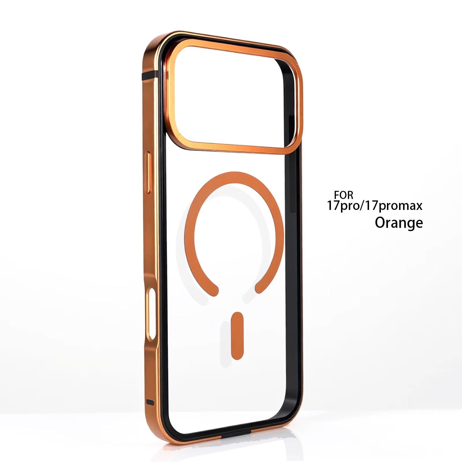 High-End iPhone Case — MagSafe Magnetic Aluminum Alloy Frame with HD Acrylic Backplate, Shock-Resistant Premium Protective Cover