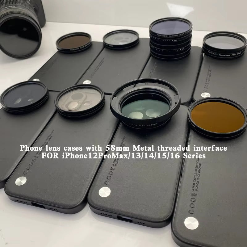 High-Quality Phone Camera Lens Case with 58mm Thread Filter Interface, Tough Full Coverage Build, Anti-Fingerprint Anti-Dust Protection