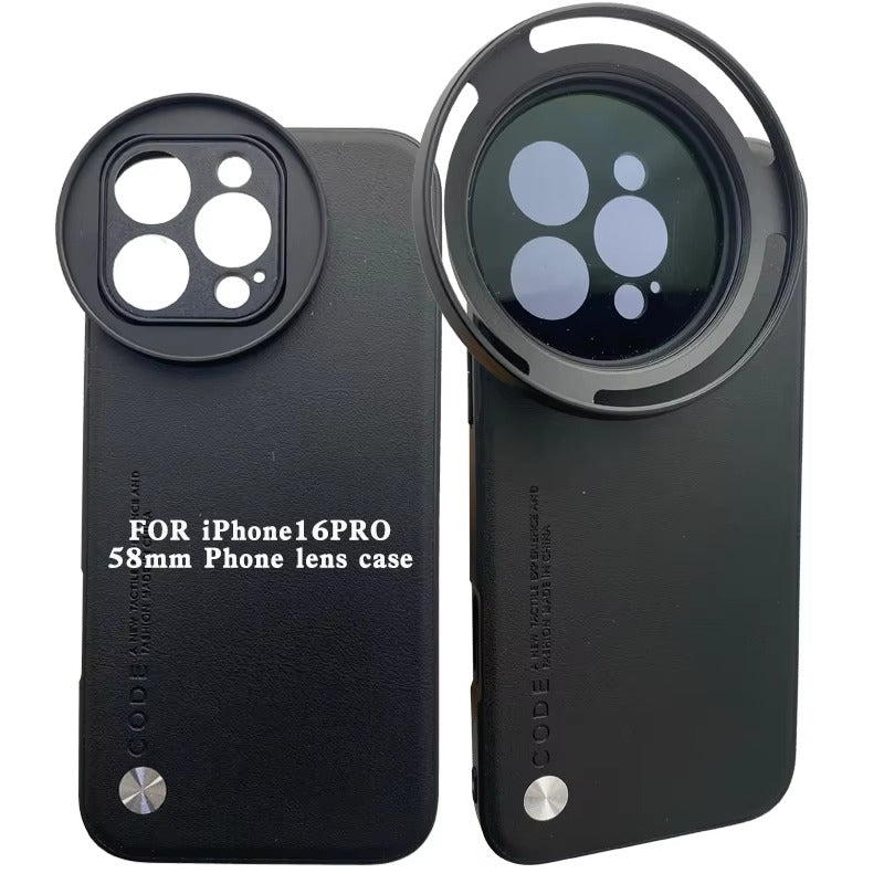 High-Quality Phone Camera Lens Case with 58mm Thread Filter Interface, Tough Full Coverage Build, Anti-Fingerprint Anti-Dust Protection