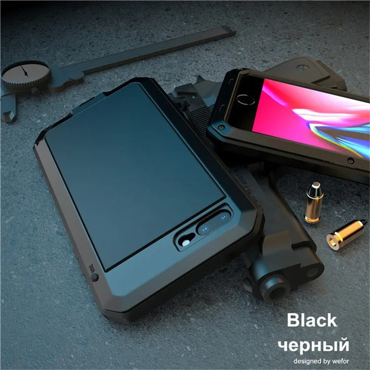 High-Quality iPhone Case — Shockproof Armor Metal Aluminum Full Protective Bumper Cover with Anti-Fingerprint & Non-Slip Design