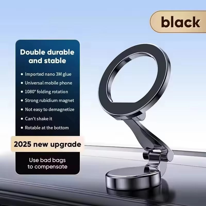 High-Quality iPhone MagSafe Magnetic Car Phone Holder, 360° Rotating Metal Mount with Strong Magnetic Grip for Dashboard Use