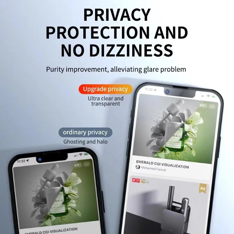 Impact-Ready iPhone Privacy Screen Protector – Full Cover Anti-Spy Tempered Glass with Fingerprint Resistance, Scratch Protection & Shatter-Resistant Display Shield