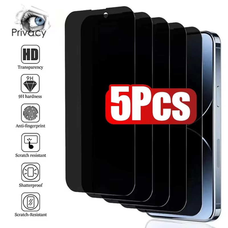 Impact-Ready iPhone Privacy Screen Protector – Full Cover Anti-Spy Tempered Glass with Fingerprint Resistance, Scratch Protection & Shatter-Resistant Display Shield