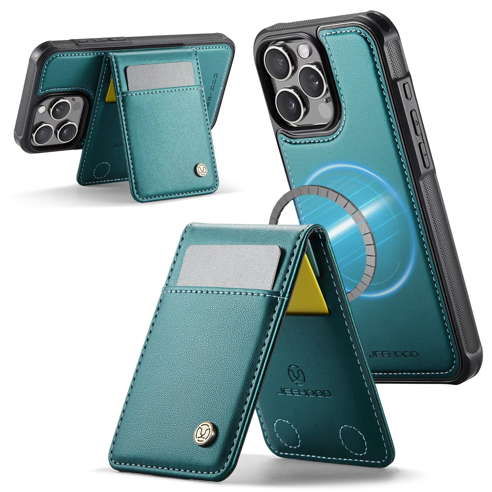 Luxury iPhone Case — 2-in-1 Detachable Magnetic PU Leather Wallet Cover with Card Slot, Shockproof, Anti-Fingerprint, Anti-Scratch, Kickstand, Storage Compartment