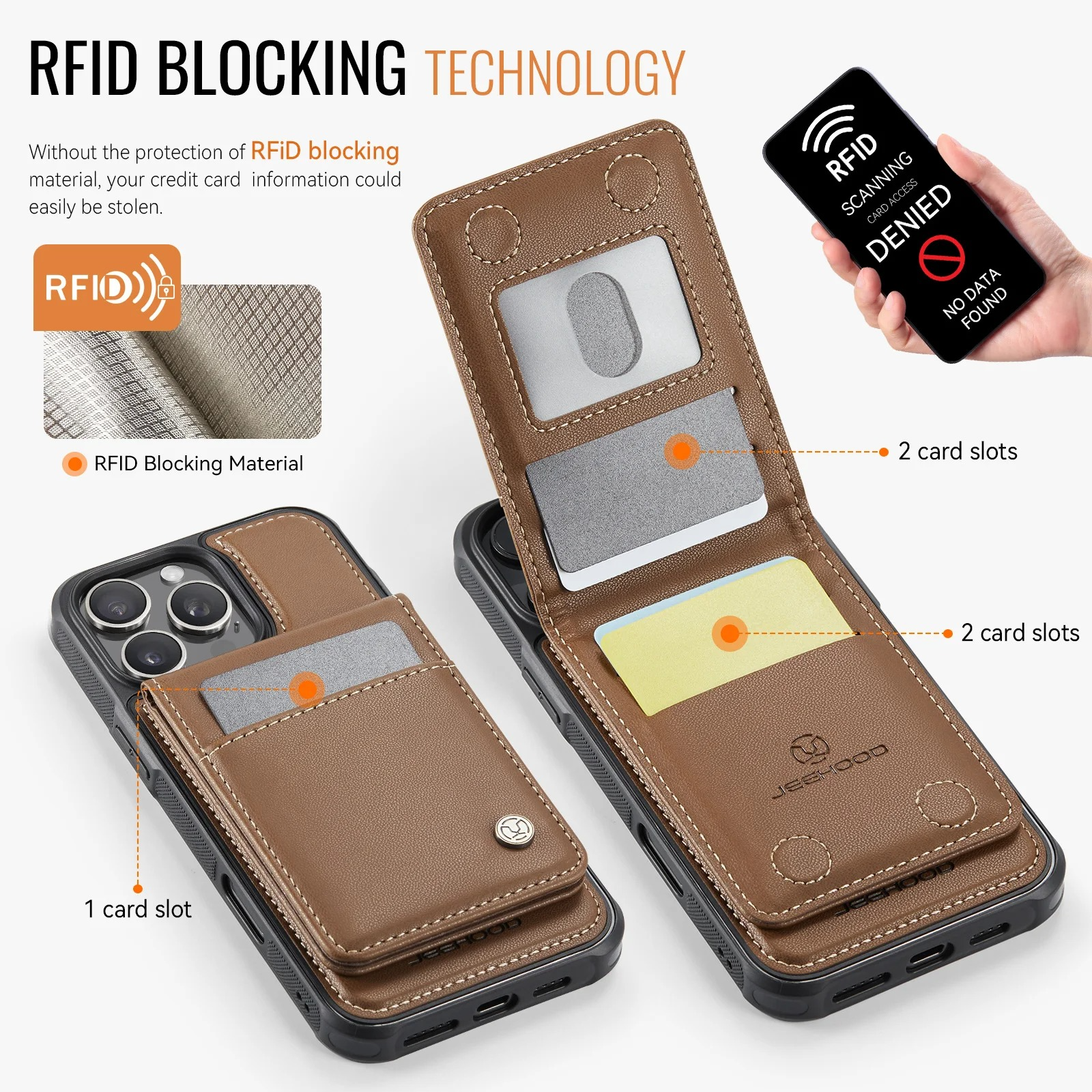 Luxury iPhone Case — 2-in-1 Detachable Magnetic PU Leather Wallet Cover with Card Slot, Shockproof, Anti-Fingerprint, Anti-Scratch, Kickstand, Storage Compartment