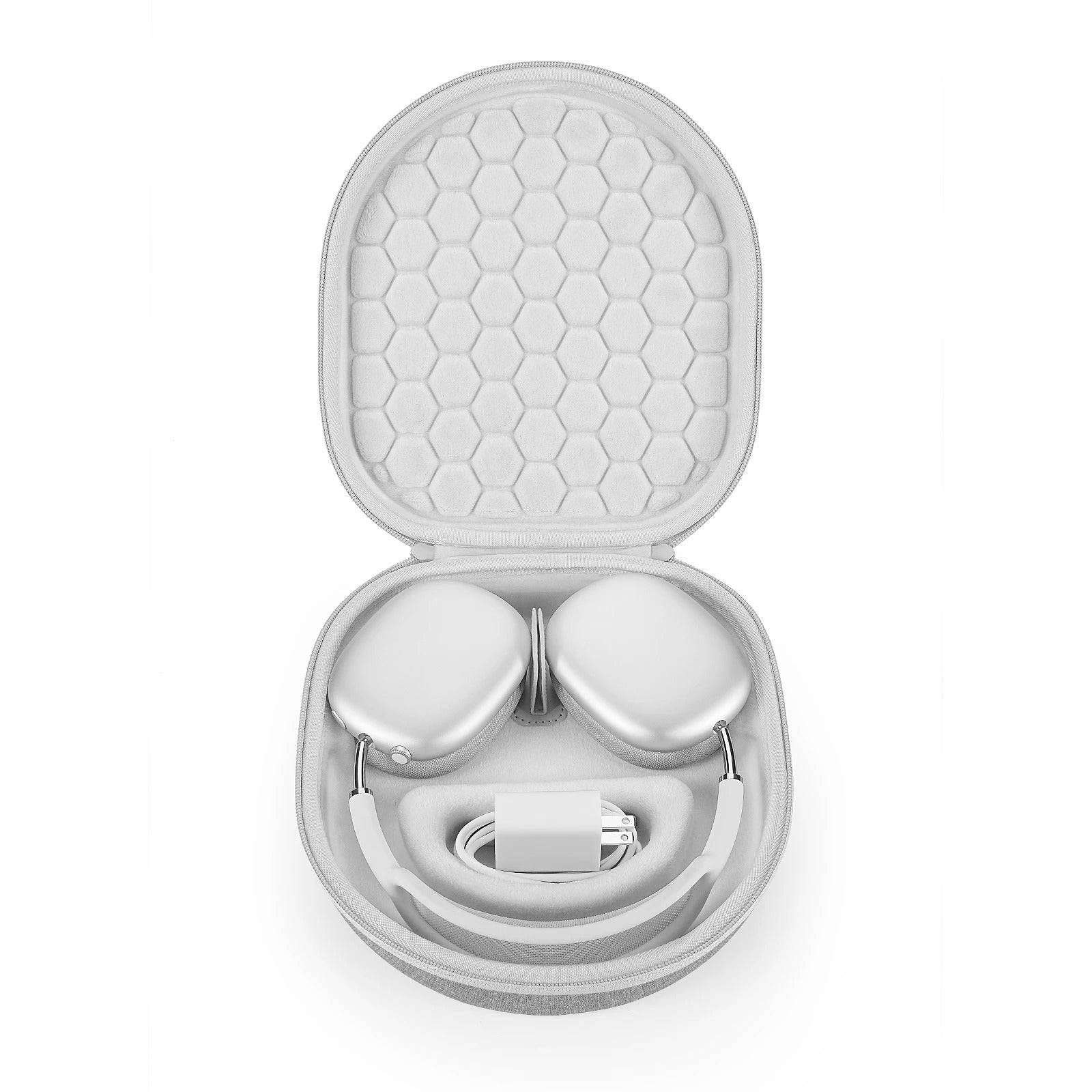 Luxury AirPods Max Premium Protective Travel Case with Smart Sleep Mode, EVA Hard Shell Carrying Bag for Safe Storage