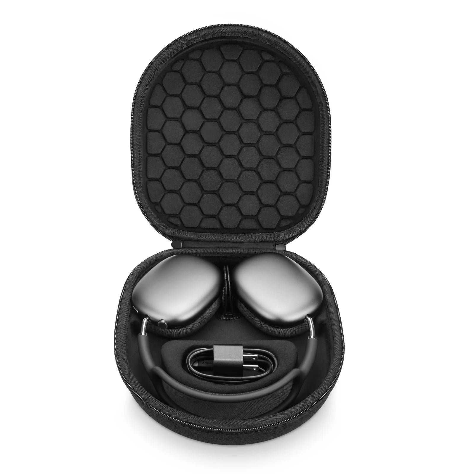 Luxury AirPods Max Premium Protective Travel Case with Smart Sleep Mode, EVA Hard Shell Carrying Bag for Safe Storage