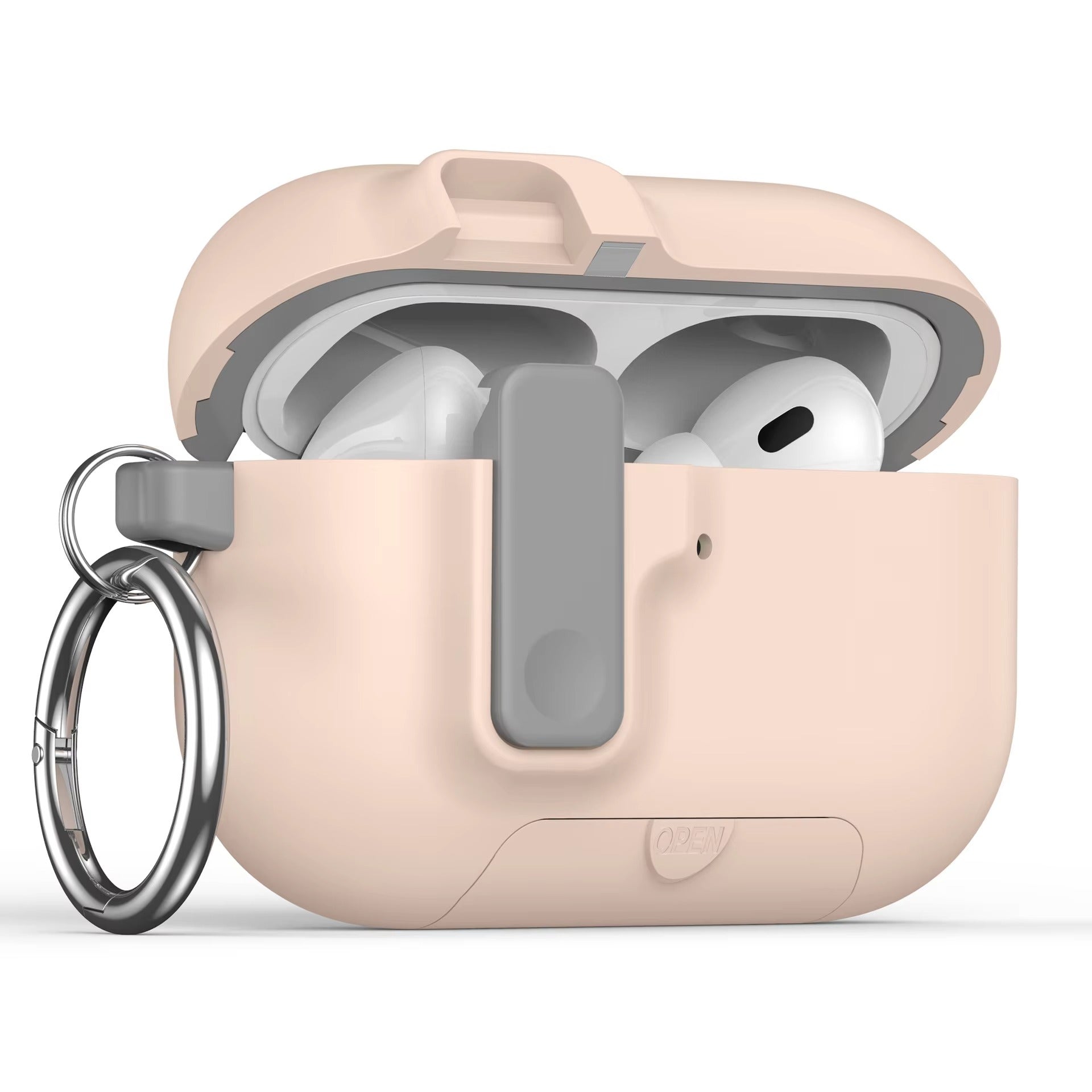 Luxury AirPods Pro 3 TPU Protective Case with Magnetic Auto-Lock, Built-In Phone Stand & Cleaner Kit – Full Coverage Shockproof Design
