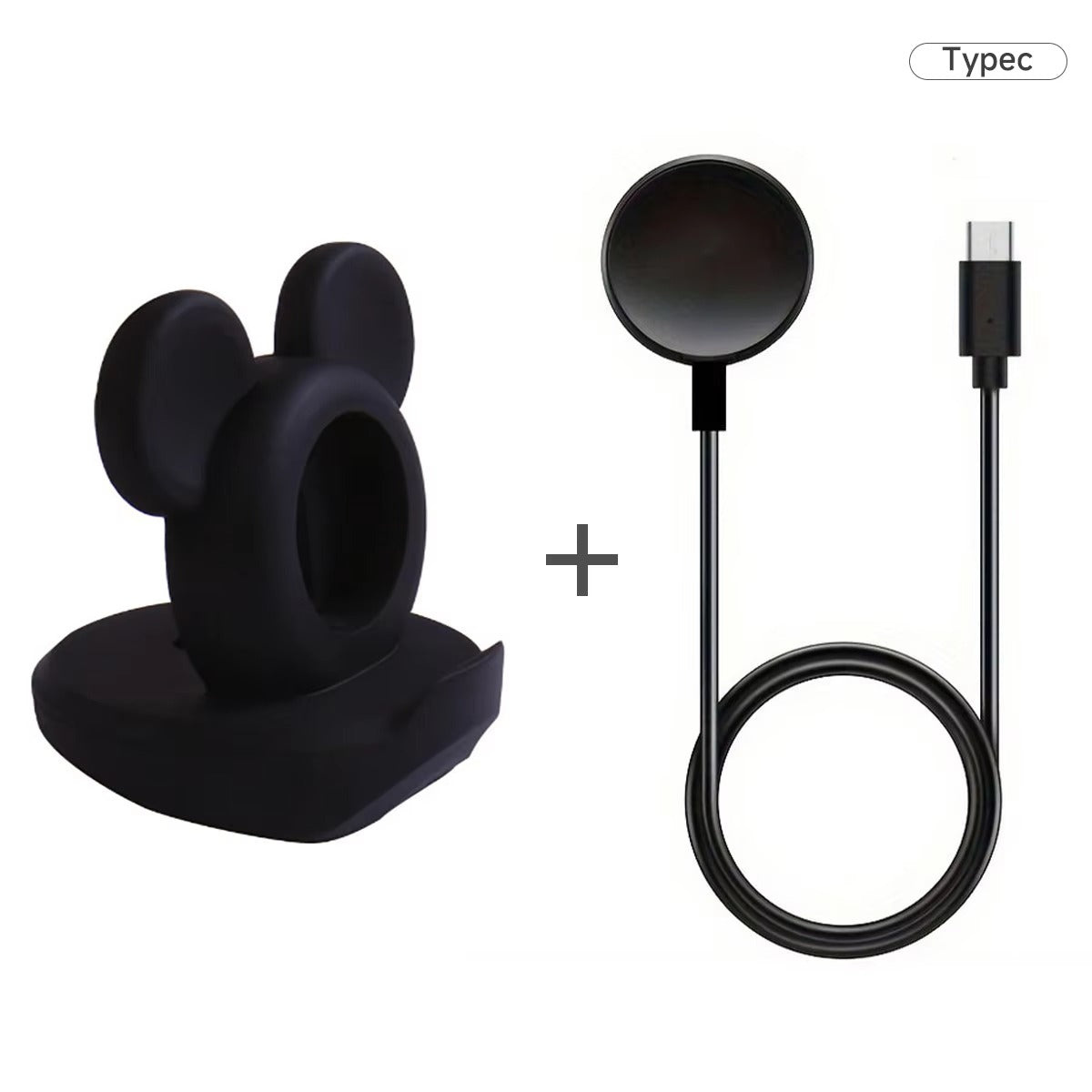 Luxury Apple Watch Fast Charger Stand – Desktop Silicone Charging Dock for 40–46mm Watches