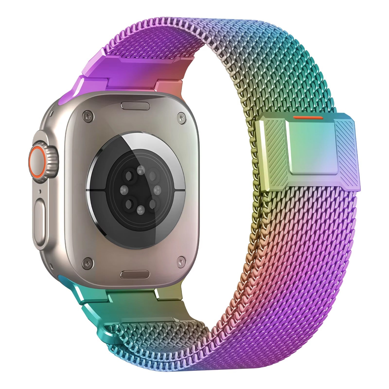 Luxury Apple Watch Milanese Loop Band, Magnetic Metal Bracelet Strap for 38–49mm Smartwatches